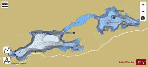 Paradox Lake depth contour Map - i-Boating App