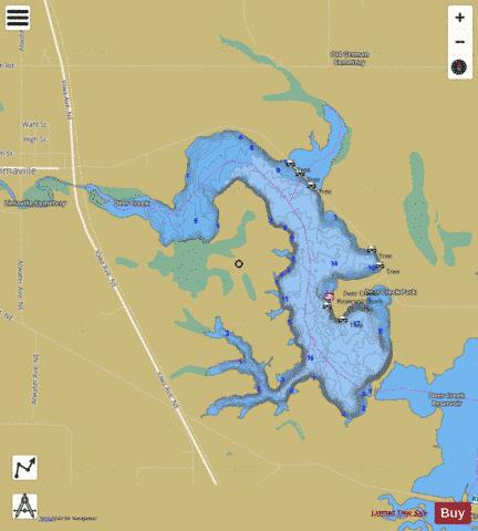 Deer Creek Reservoir depth contour Map - i-Boating App