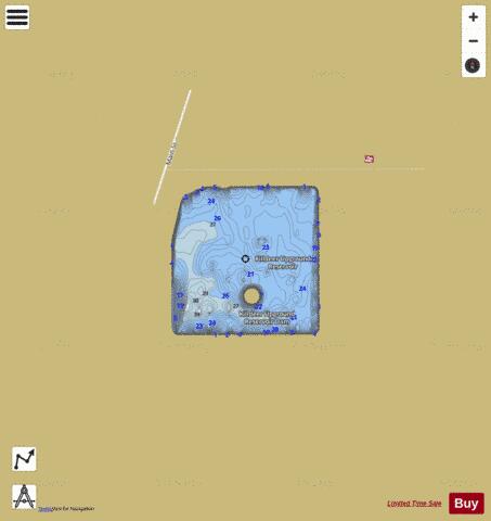 Killdeer depth contour Map - i-Boating App