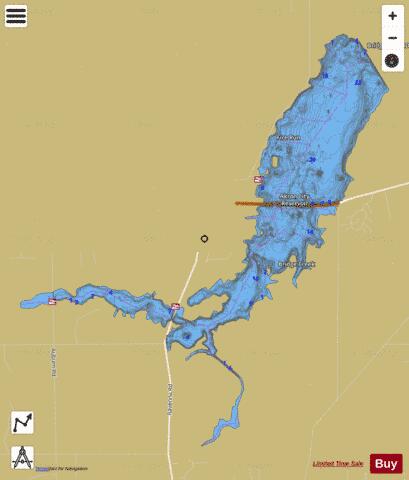 LaDue depth contour Map - i-Boating App