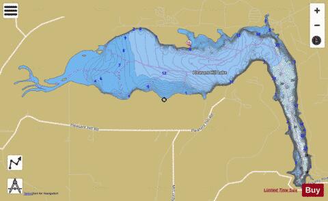 Pleasant Hill depth contour Map - i-Boating App