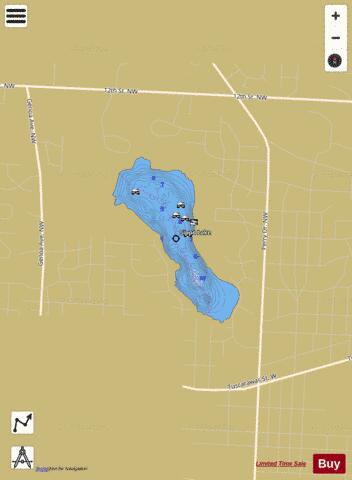 Sippo depth contour Map - i-Boating App
