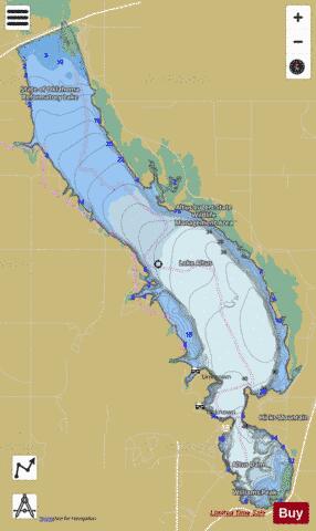 Lake Altus depth contour Map - i-Boating App