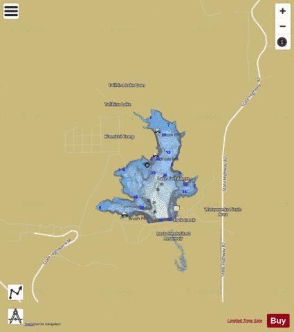Lake Carl Albert depth contour Map - i-Boating App