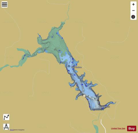 Lake Hudson (Bartlesville) depth contour Map - i-Boating App