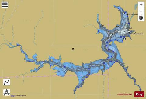 Lone Chimney (Camp Creek) depth contour Map - i-Boating App