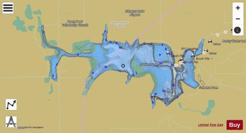 Lake Sahoma depth contour Map - i-Boating App