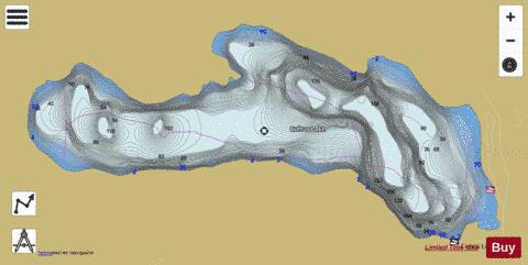 Cultus Lake depth contour Map - i-Boating App