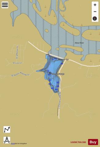 Eckman Lake depth contour Map - i-Boating App