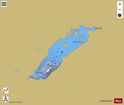Gold Lake depth contour Map - i-Boating App