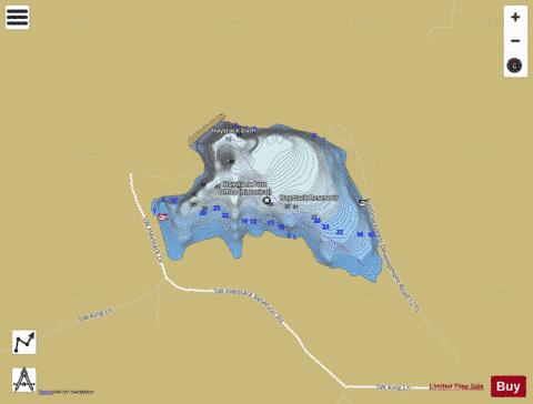 Haystack Reservoir depth contour Map - i-Boating App