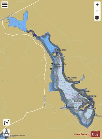 Howard Prairie Lake depth contour Map - i-Boating App