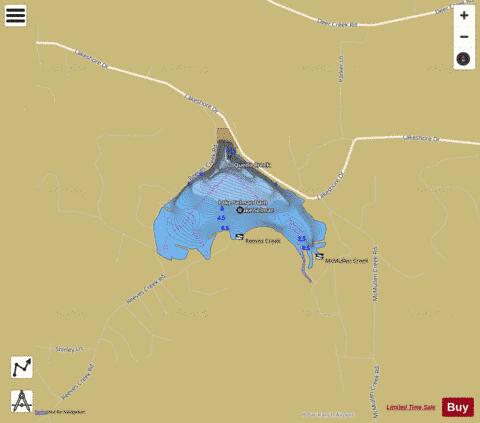Lake Selmac depth contour Map - i-Boating App