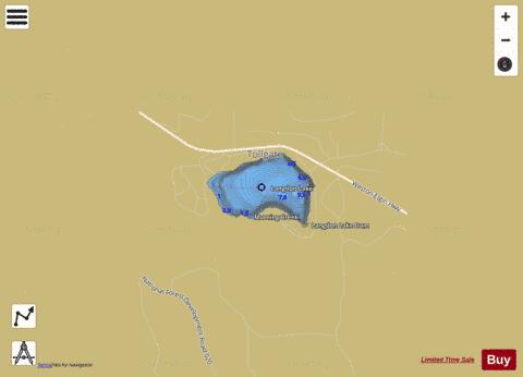 Langdon Lake depth contour Map - i-Boating App