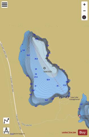 Lava Lake depth contour Map - i-Boating App