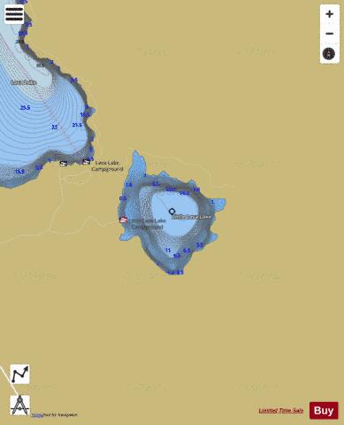 Little Lava Lake depth contour Map - i-Boating App