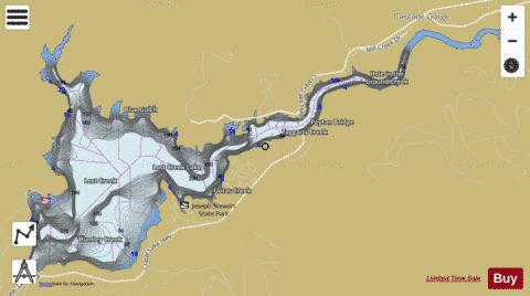 Lost Creek Lake depth contour Map - i-Boating App