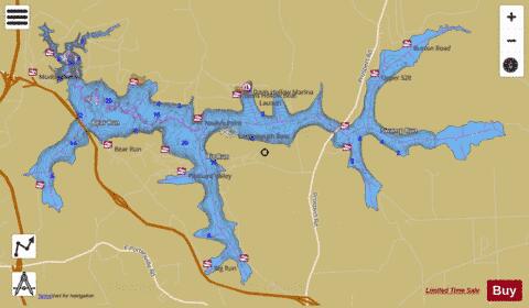 Lake Arthur depth contour Map - i-Boating App