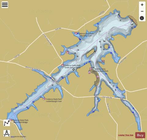 Marburg Lake depth contour Map - i-Boating App