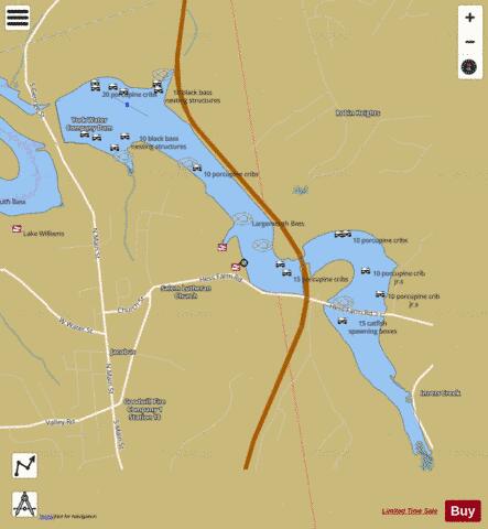 Lake Redman depth contour Map - i-Boating App