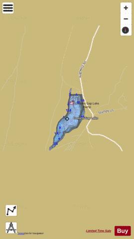 Cowans Gap Lake depth contour Map - i-Boating App