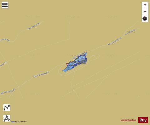 Poe Lake depth contour Map - i-Boating App