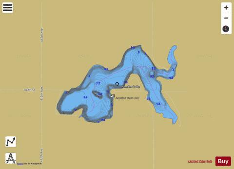 Amsden depth contour Map - i-Boating App