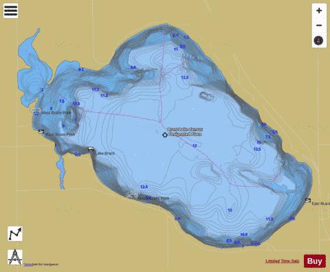 Brant depth contour Map - i-Boating App