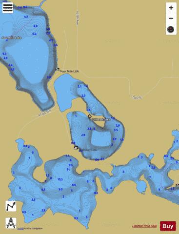 Bullhead depth contour Map - i-Boating App