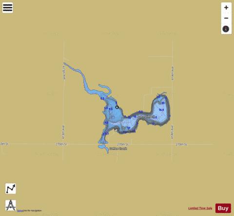 Dimock depth contour Map - i-Boating App
