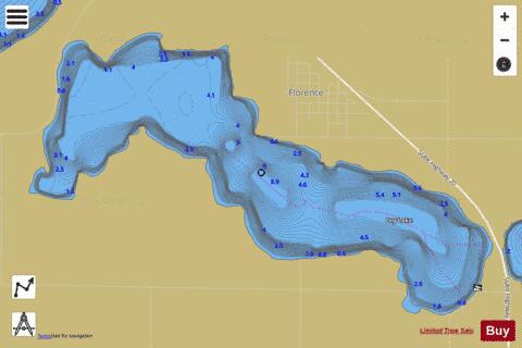 Dry depth contour Map - i-Boating App