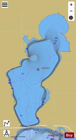 Dry depth contour Map - i-Boating App