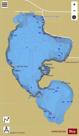 Herman depth contour Map - i-Boating App