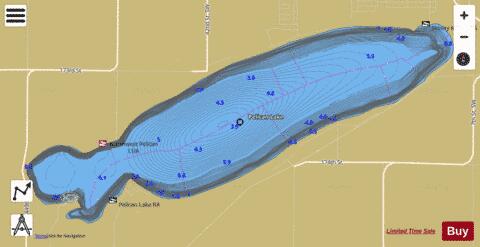 Pelican depth contour Map - i-Boating App