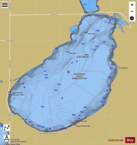 Poinsett depth contour Map - i-Boating App