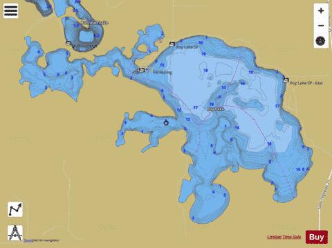 Roy depth contour Map - i-Boating App