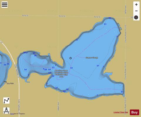 Summer Slough depth contour Map - i-Boating App