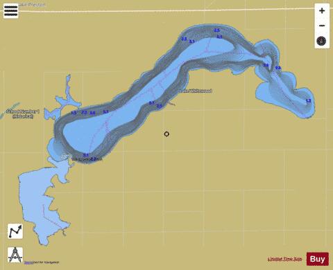 Whitewood depth contour Map - i-Boating App
