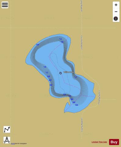Willow depth contour Map - i-Boating App