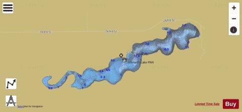 Wilmarth depth contour Map - i-Boating App