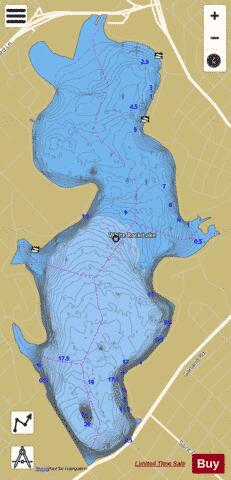 White Rock Lake depth contour Map - i-Boating App