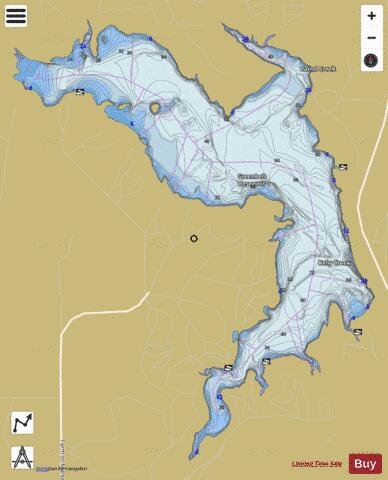 Greenbelt Reservoir depth contour Map - i-Boating App