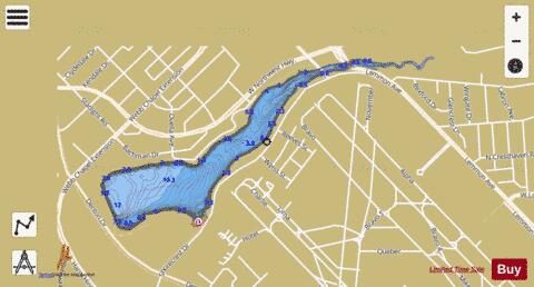 Bachman Lake depth contour Map - i-Boating App