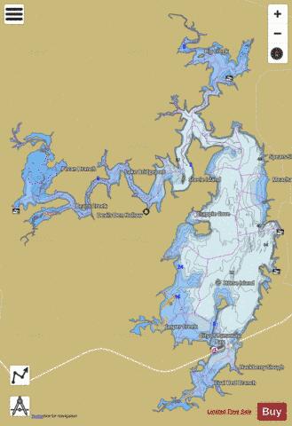 Bridgeport depth contour Map - i-Boating App
