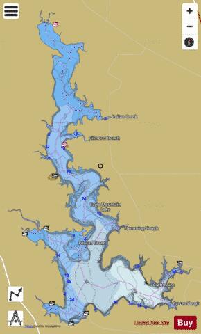 EagleMountain depth contour Map - i-Boating App