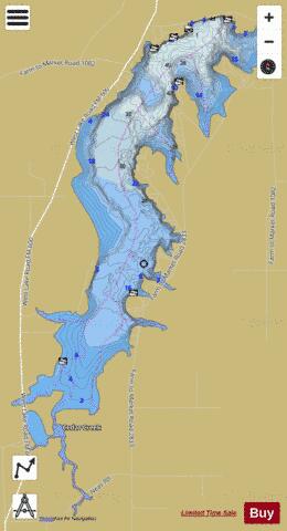 FortPhantomHill depth contour Map - i-Boating App