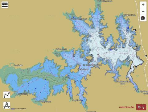 Kemp depth contour Map - i-Boating App