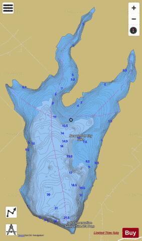 New Terrell City Lake depth contour Map - i-Boating App