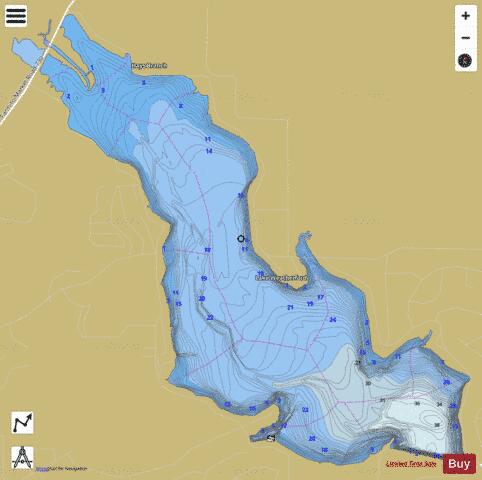 Weatherford depth contour Map - i-Boating App