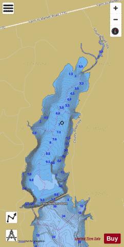 Lake Winters depth contour Map - i-Boating App